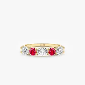 Ruby and Diamond Stacking Ring, Marg