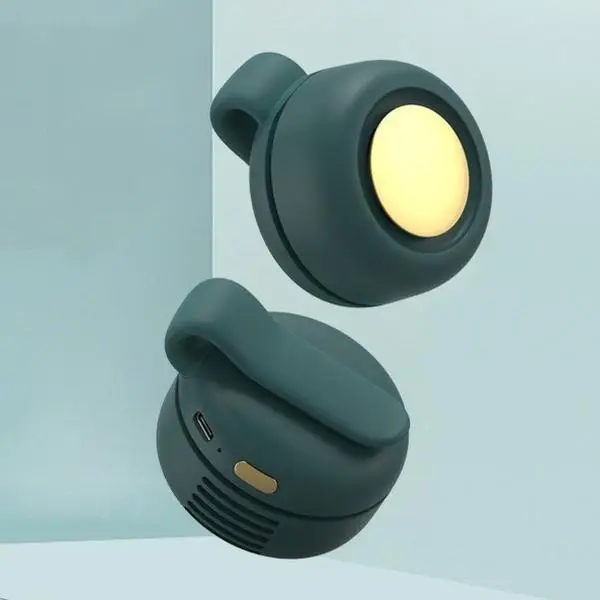 Portable Silent Mini Bladeless Electric Fan,Adjustable 3-speed Suspended Waist Fans,Rechargeable Rotating Body Fan, Suitable forOutdoor & Travel & Off