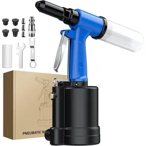 Pneumatic Rivet  Kit Heavy-Duty Riveter 4 Sizes Air Hydraulic Riveting Tool for Manufacturing Fields