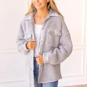 Sherpa silver sequin silver jacket