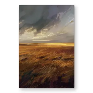 Conscious Sales C1MP2436M7PG4F 24 x 36 in. Before the Storm - Orange Metal Print Wall Art for Home Decor - Art