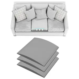 Ecotune 40D Curved High-Density Memory Sponge Cushion Support 20x20x2 inch Gray Lifters for Sagging Couches All Seasons 1/2/3 Pack Universal Sofa Protector