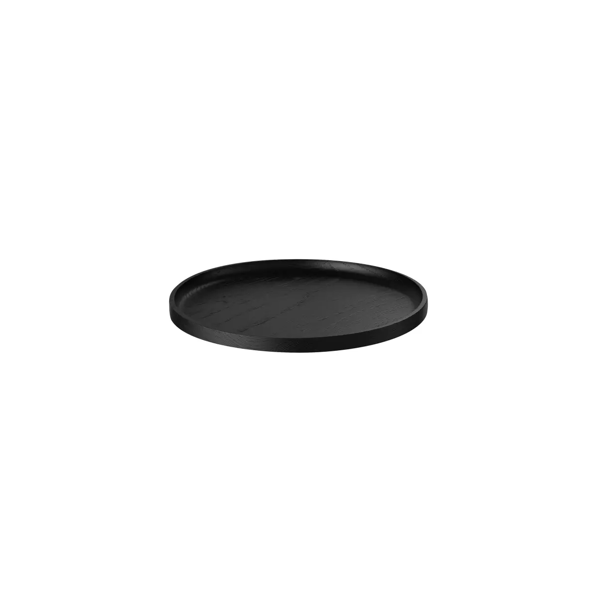 Blomus 64549 OKU European Wood Round Tray - Black, Small, Kitchenware Tableware Plates Accessory