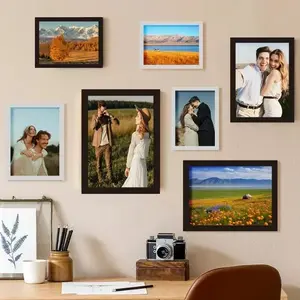 5pcs A4-Size Magnetic Photo Frame, Easy Peel-Off Wall Sticker, Punch-Free Design, Versatile Display for Certificates, Posters, Office Decor