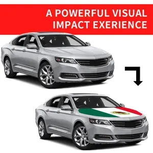 Colorful Flags Mexico Flag Car Hood Cover - Premium Sublimation Print - 4*5ft - Fender Flares, Bug & Hood - Supplier Warranty