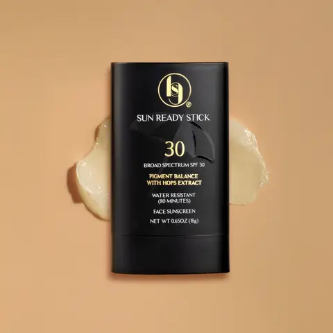 BGS Sun Ready Stick Facial Sunscreen - SPF 30 UV Defense, 0.65 oz Moisturizing Sun Cream, Hydrating, Nourishing, Vegan, Cruelty-Free, Paraben-Free, Sunblock Face, Even Skin Tone, Makeup Compatible, Hops Extract-Infused, All Skin Types, Adult Everyday Use