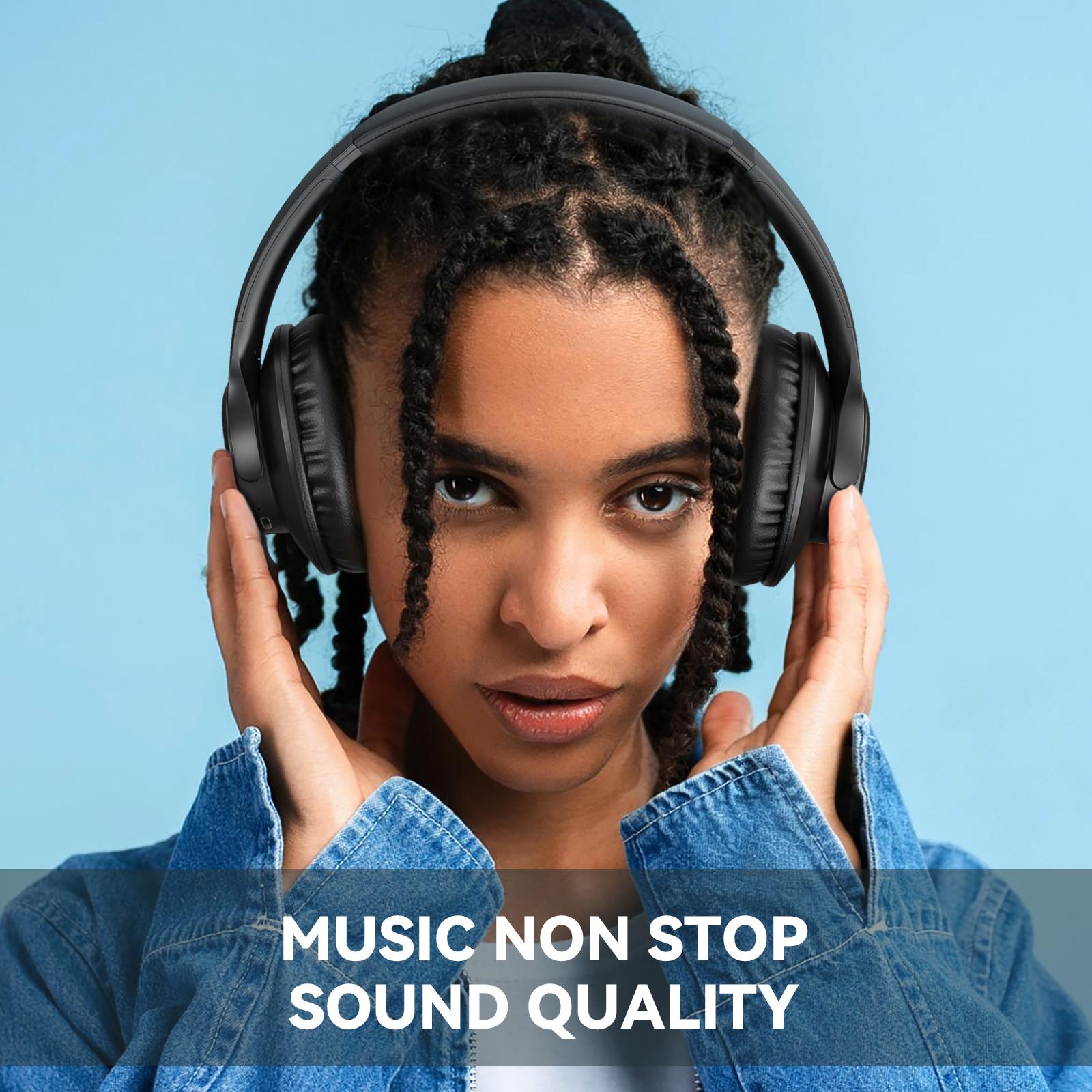 #TikTokShopBackToSchool  Bluetooth Headphones Wireless Over Ear, Up to 65 Hours Playtime, Hi-Fi Stereo Audio, Lightweight Foldable Design with Mic