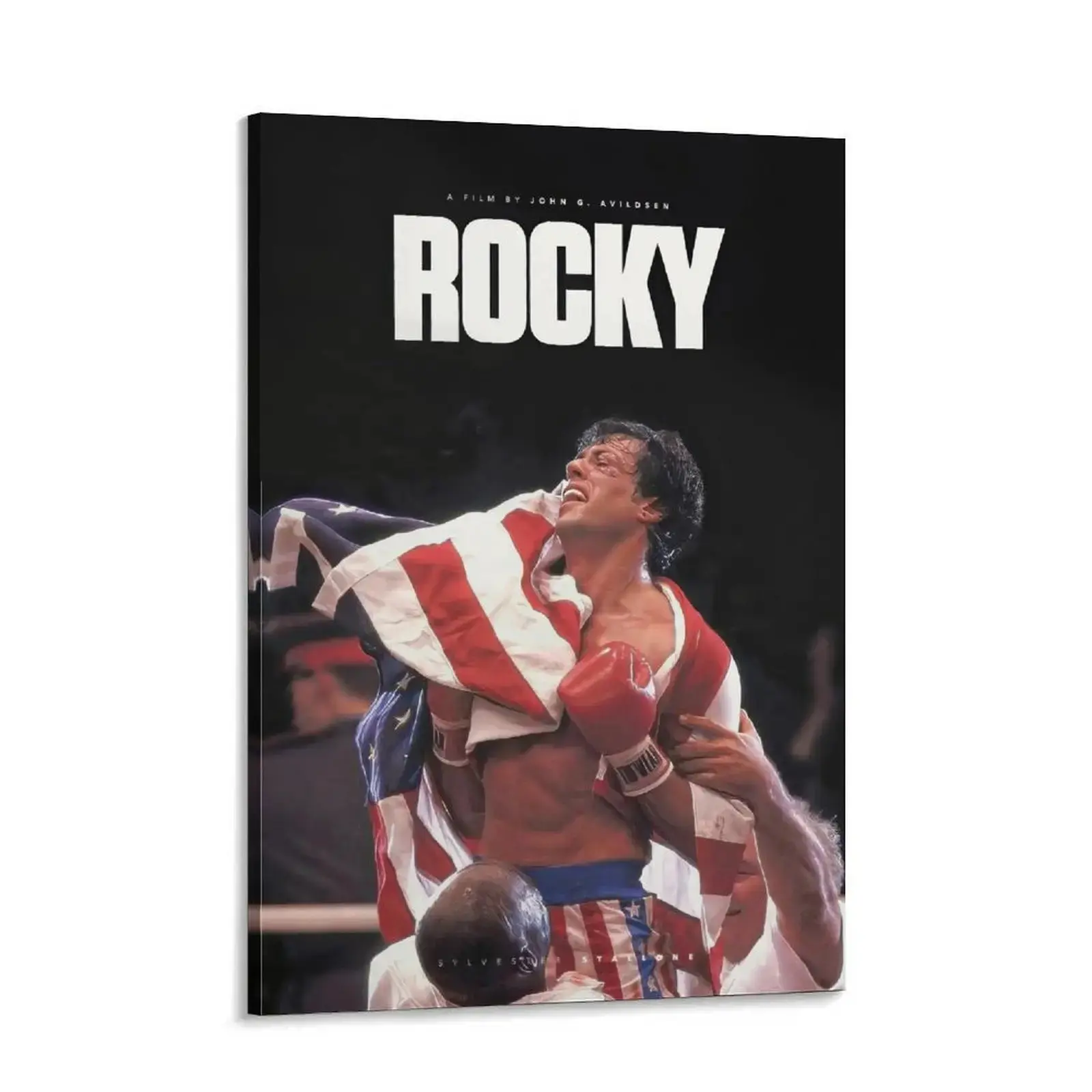 Customizable Size Rocky Vintage Character Poster - Bright Artistic Eclectic Wall Art, Sylvester Stallone Rocky Balboa Boxing Printable Decoration, Man Cave & Room Decor Gift for Bohemian-Country Rustic Spaces, Vintage Wall Art, Man Cave Decor