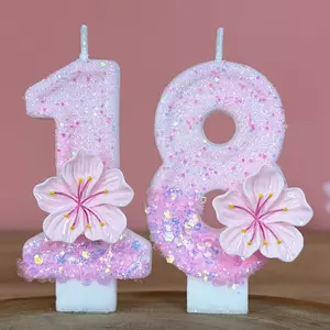 Birthday Candle Numbers Set, Cake Decoration Accessories, Romantic Party Favors, Holiday Anniversary Supplies, Shiny Number Candles