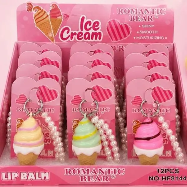 Set de llavero con lip balm 3 piezas