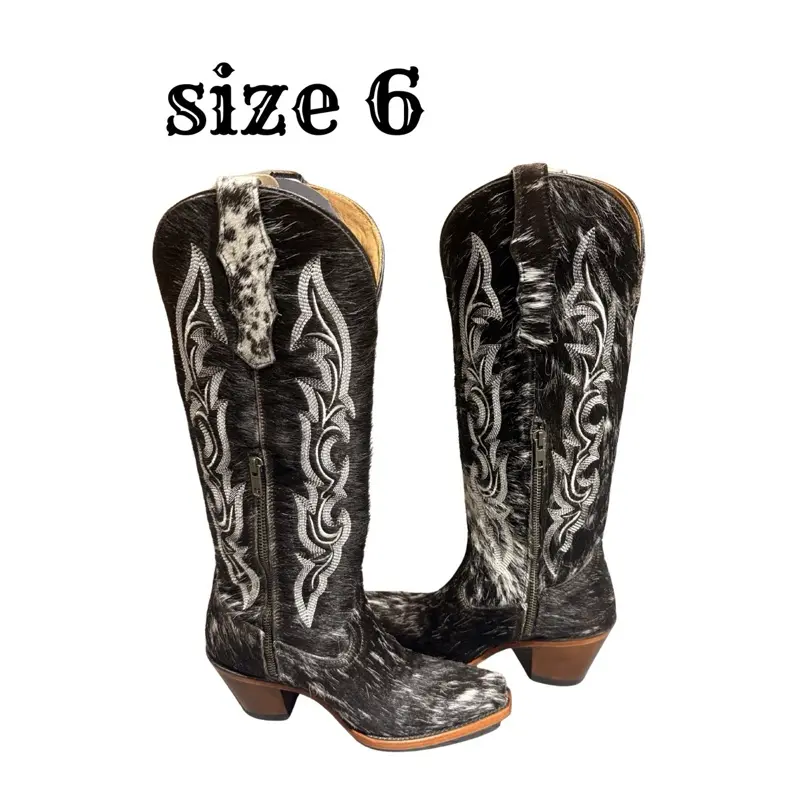 Junia cow hide tall heel cowboy boots , authentic Junia cow hide tall heel cowboy boots , authentic