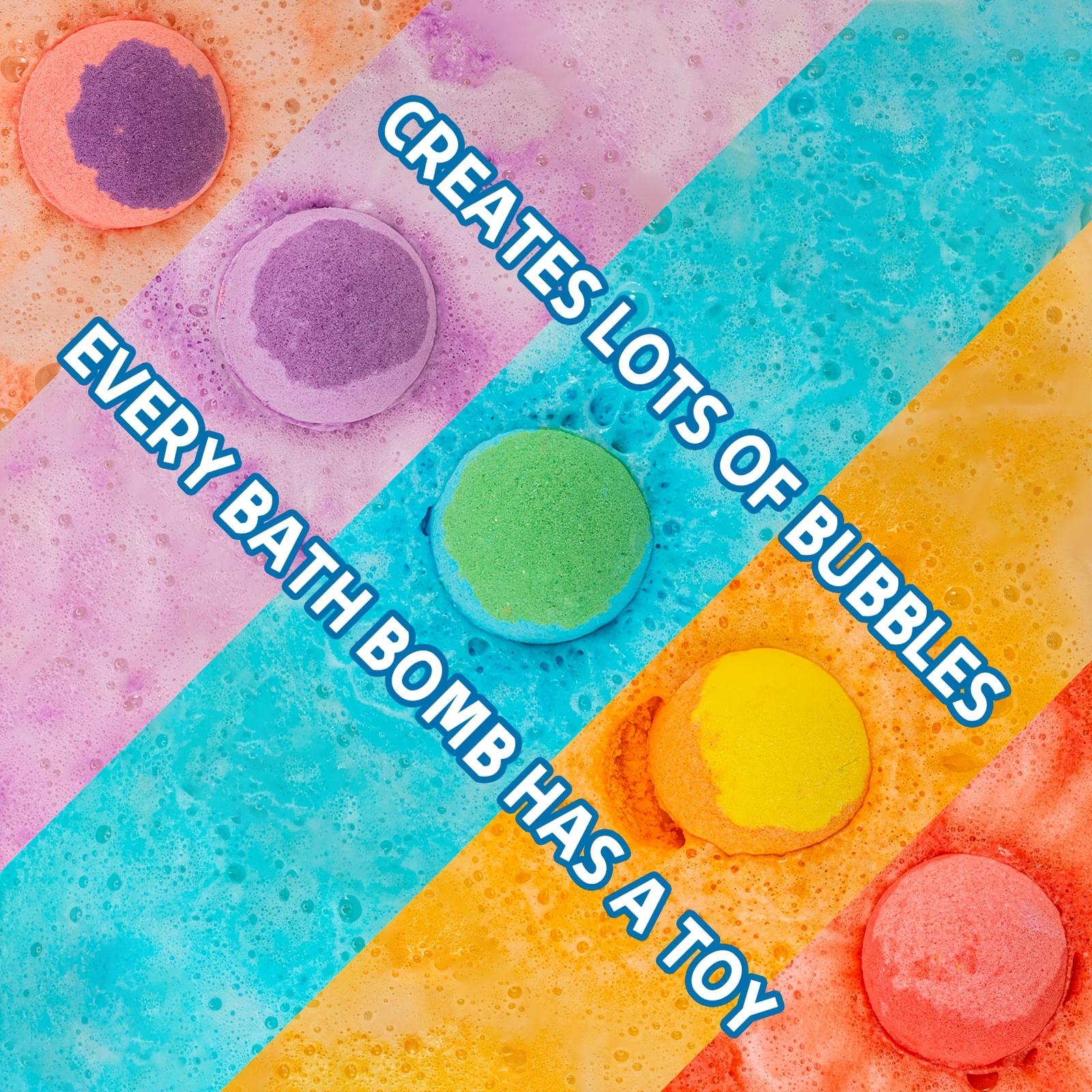 Kids Bath Bombs with Surprise Inside – Gift Set with 20 Unique Land & Sea Animal Toys, Fun, Educational, and Child-Safe Natural Bath