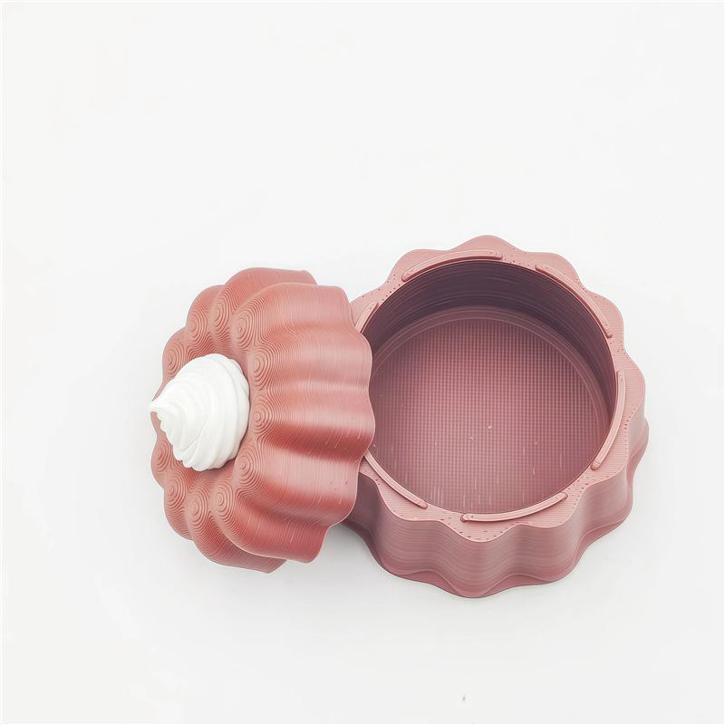 3D Printed Pudding Shaped Storage Box | Cute Desk Organizer for Jewelry & Trinkets