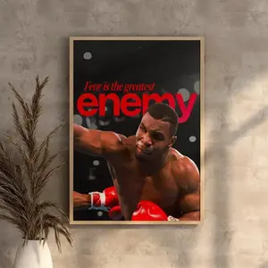 Mike Tyson Fine Art Poster – Motivational Boxing Wall Art, Motivational Poster, Boxing Poster, Gym Decor, Printable Art