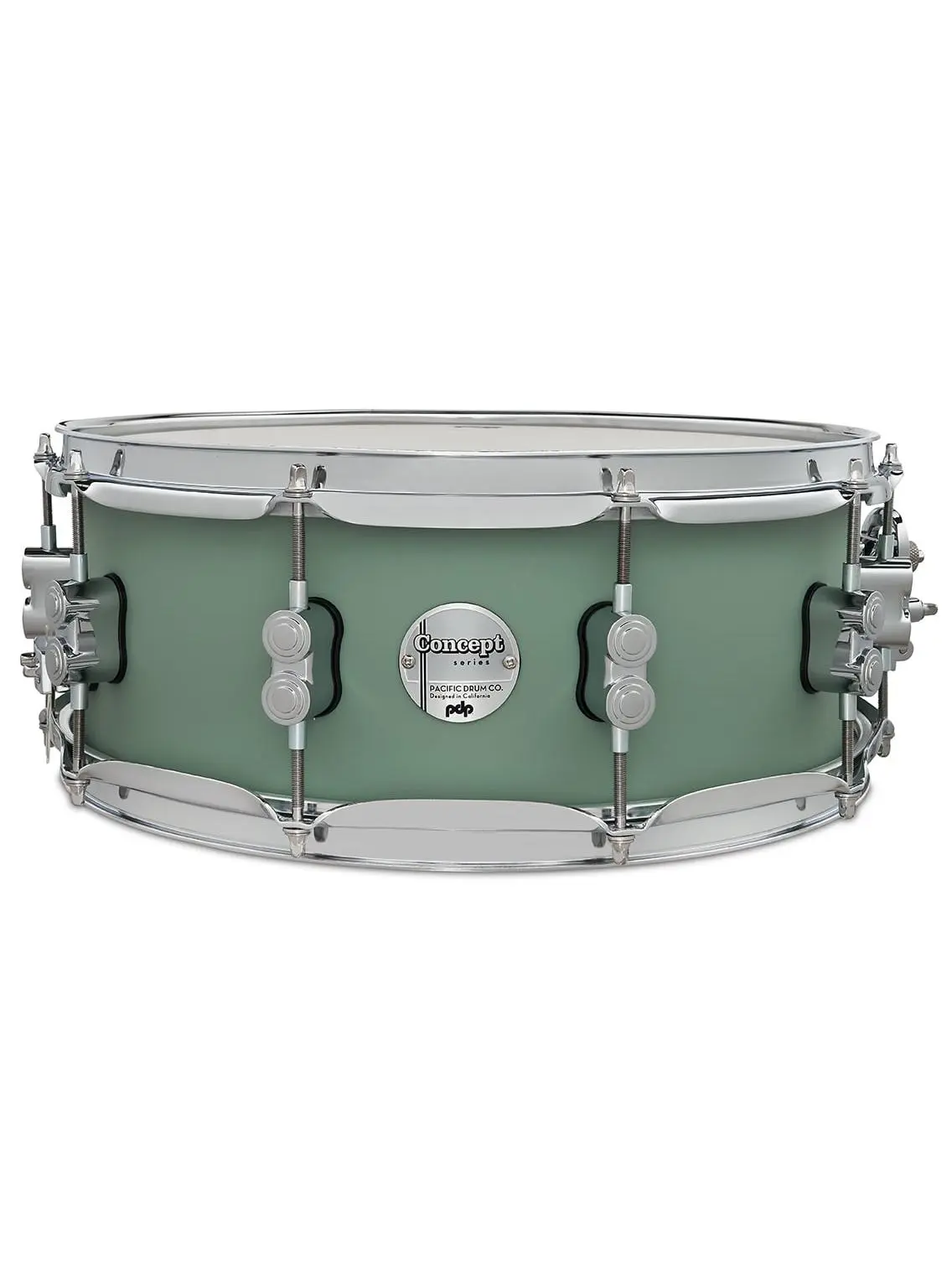 212 MAIN 5.5x14 in. Maple Wood Snare Drum, Satin Seafoam Finish Ply, True-Pitch Rods