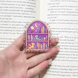 Fantasy Dragon Bookshelf Phone Grip, MagSafe Kindle Holder, Book Lover Pop Socket, Cute Dragon Reader Gift Accessory