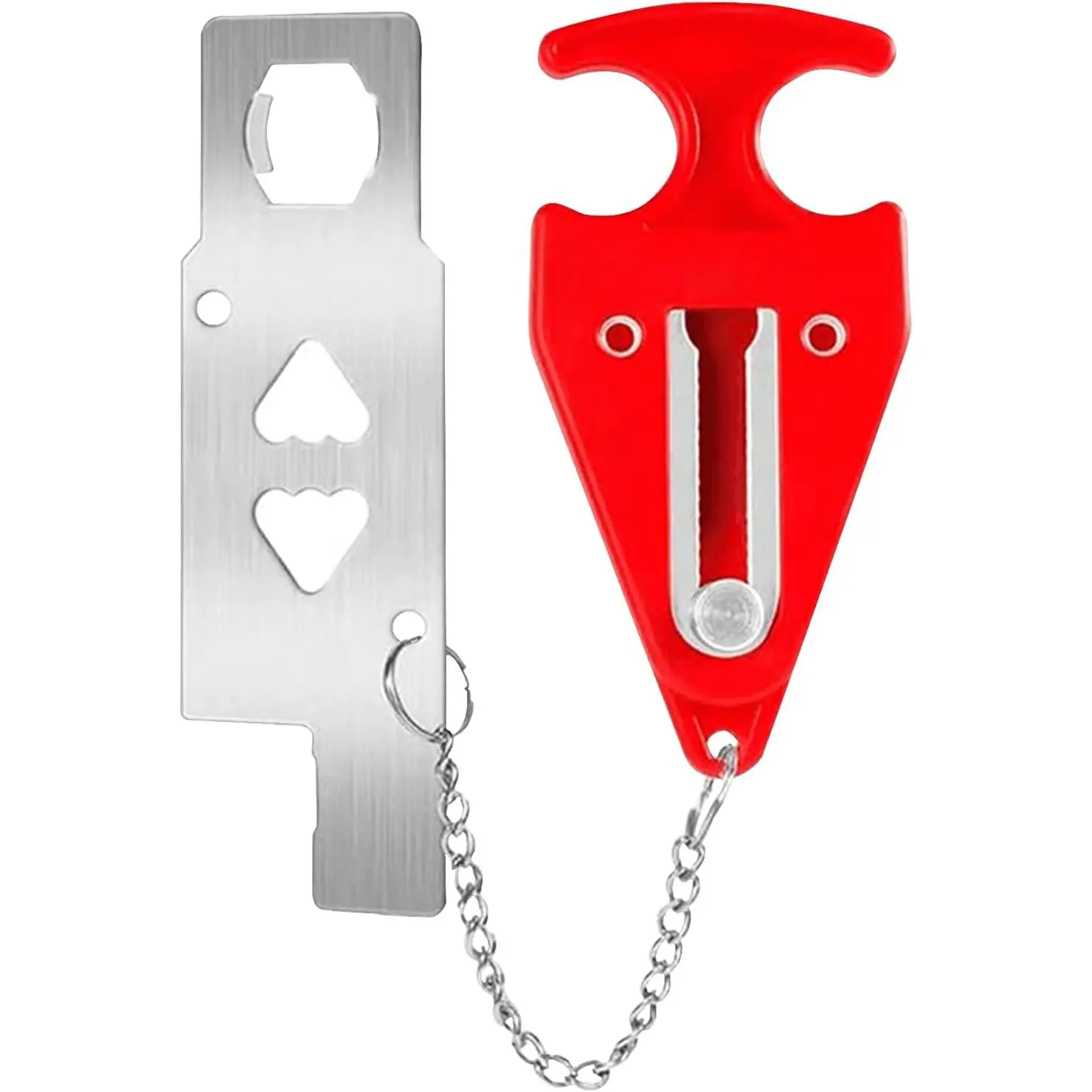 1 Pack High-Quality Synthetic Portable Door Lock - Easy-to-Install, 120g Lightweight Hardware Security Device for Home, Bathroom Door Locks