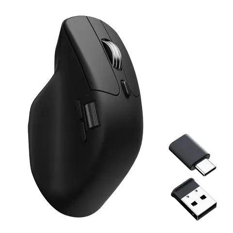 Keychron M6 Ergonomic Cordless Gaming Mouse - Wireless PC Gaming Accessory, Infinite Metal Scroll Wheel, Lightweight, Silent Operation, All-Day Comfort, Maximize Productivity