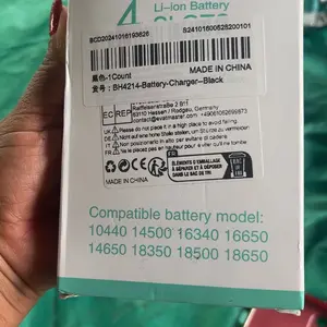 4-slot Battery Charger, USB DC 5v Input Battery Charger, Battery Charger for 3.7v Li-ion Battery: 10440/14500/16340/16650/14650/18350/18500/18650