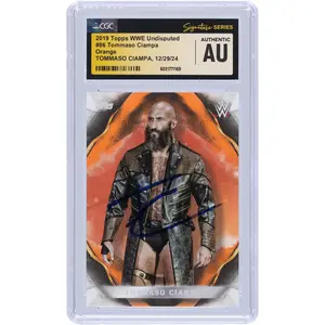 Tommaso Ciampa WWE Autographed 2019 Topps Undisputed Orange #86 #/99 CGC Fanatics Witnessed Authenticated Card - Fanatics Authentic Certified