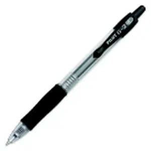 Pilot Retractable Pen Refillable Ultra Fine Clear Barrel, Black Ink