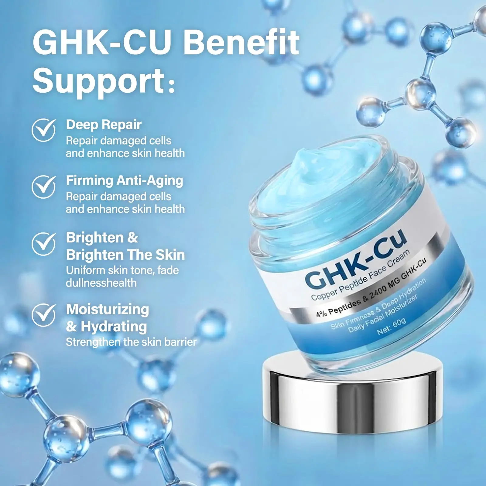 ghk cu skin tightening benefits GHK-Cu Copper Peptide Daily Facial Moisturizer nootropic-research