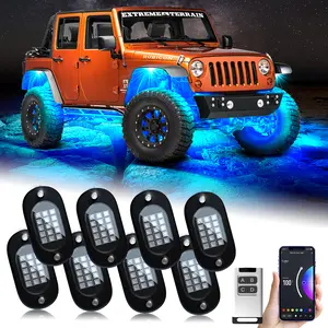 8 Pods RGB LED Rock Lights Kit, App/Remote Control Music Mode, Timing Function, Waterproof Underglow Lights led  lights