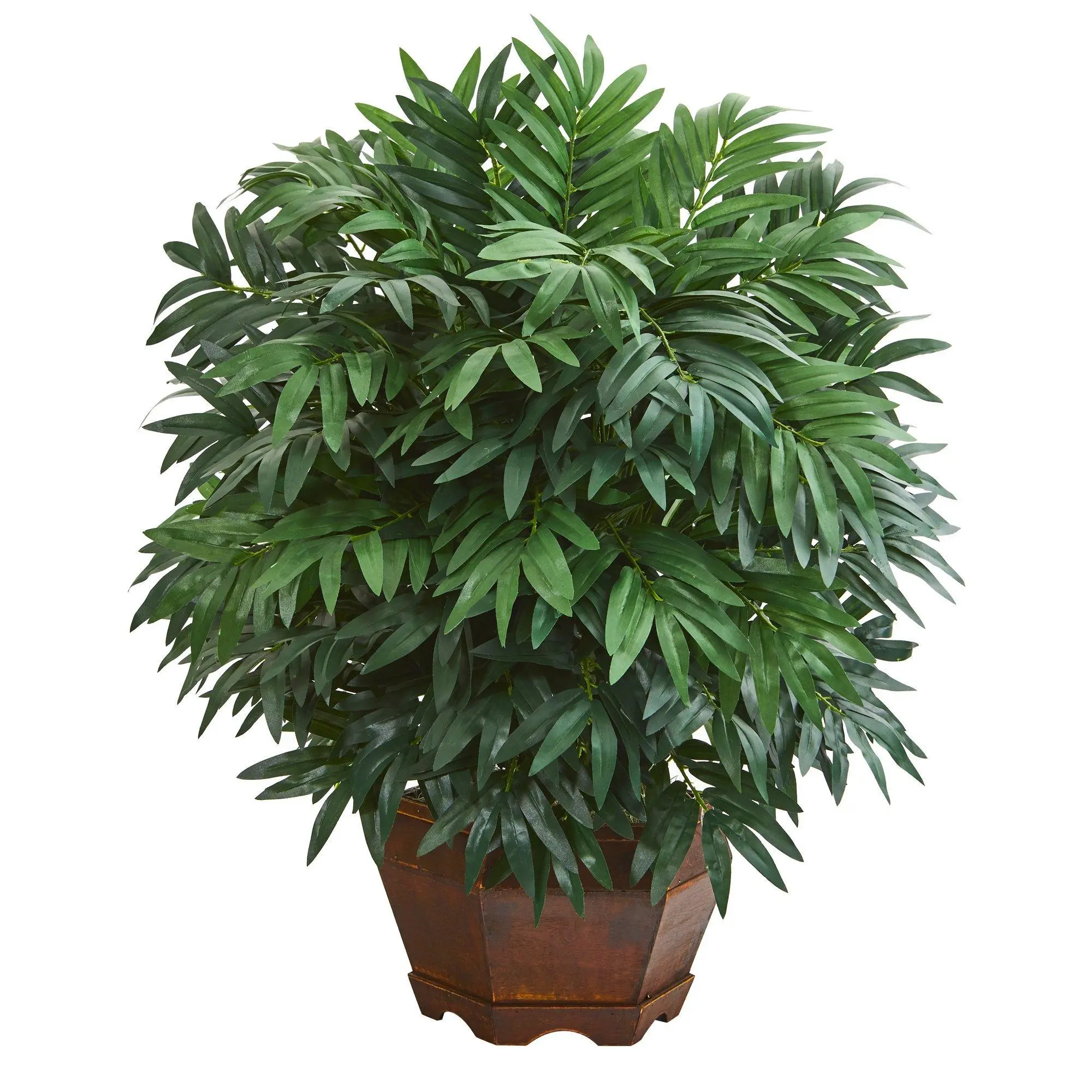 24 In Lifelike Foliage Bamboo Artificial Plant - Fake Indoor Plant with Leaf Decor, Decorative Fake Tree in Decorative Planter, Fake Indoor Plants