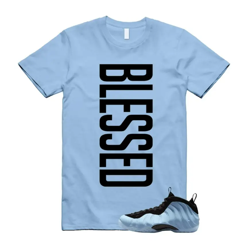 Psychic Blue Foamposite One T-Shirt, Light Blue Shirt for Men, Gildan 5000 Shirt, Classic Fit, Summer T shirt 100% Cotton