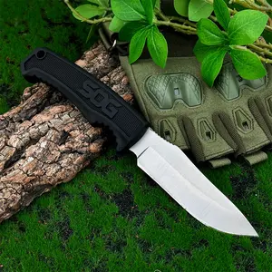 Daily Camping 1001 Jungle Fixed-Blade Knife (with Sheath) 7Cr13Mov Blade, Nylon Fiber Handle, Outdoor Portable Multi-Purpose Tool