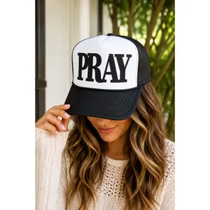 PRAY Black & White Trucker Hat
