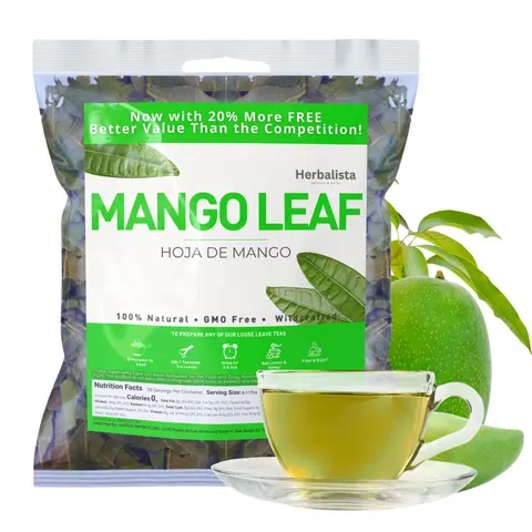 VIRAL Wildcrafted Whole Mango Leaf Tea (Hoja de Mango) 5oz (141g) - 20% More Product, Handpicked, Non-GMO, Pure Natural Loose Leaf Herbal Drink (Hand-Picked Fruit & Herbal Tea, Healthy, Calm Variants)