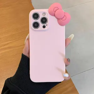 Cute Bowknot Design Phone Case, Decorative Protective Phone Protector Cover, Phone Accessories Compatible with iPhone 11 12 13 14 15 Pro Max