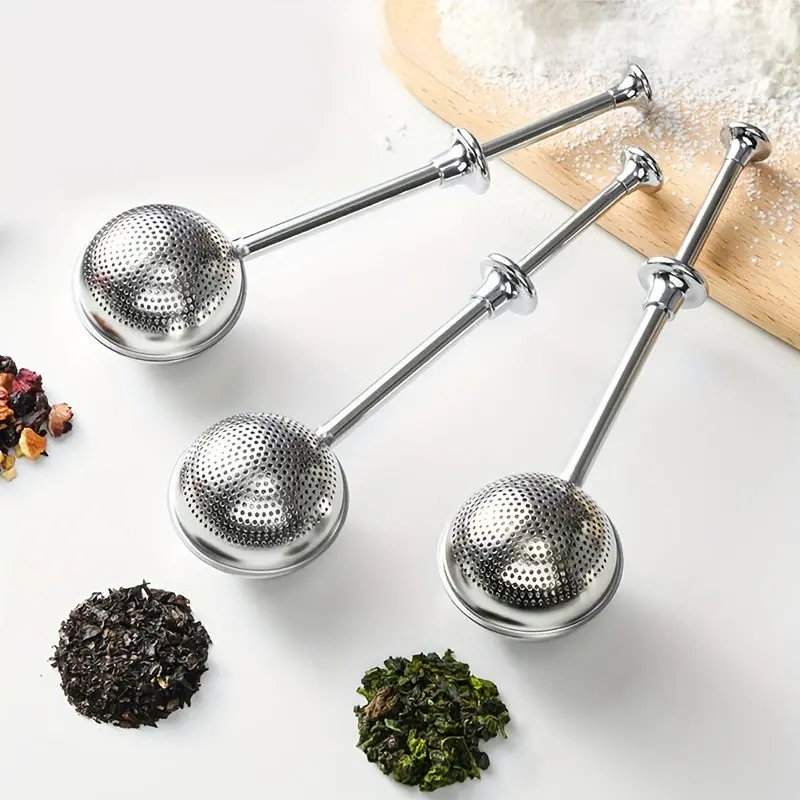 [Adjustable Tea Ball Infuser] Stainless Steel Tea Infuser, Adjustable Tea Ball, Creative Tea Accessories, Baking Powder Sifter, for Coffee, Tea, and Espresso, Kitchen and Dining Supplies, Festive for Christmas, Halloween, Eas