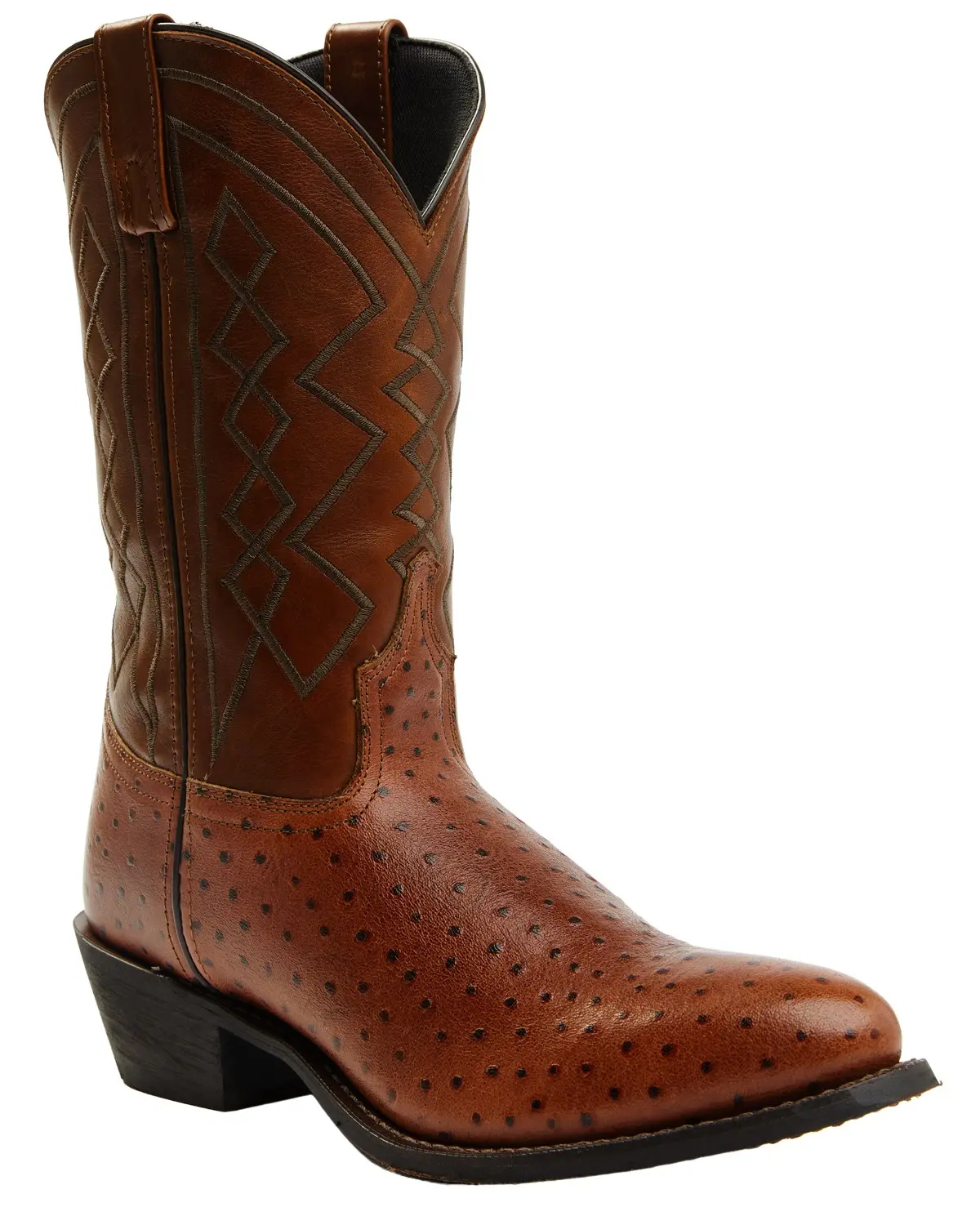 Laredo Men's Men'S Ostrich Print Performance Western Boot Round Toe - 68512
