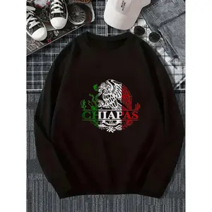 Unisex Chiapas Mexico Eagle Emblem Pullover Sweatshirt