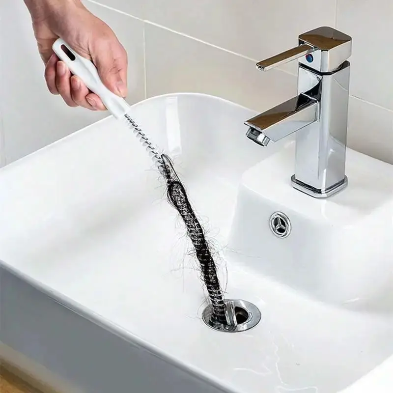Sink Drain Cleaning Tool, Flexible Design Sink Drain Cleaning Brush, Bathroom Hair Drain Cleaning Tool, Suitable for Commercial Cleaning Service