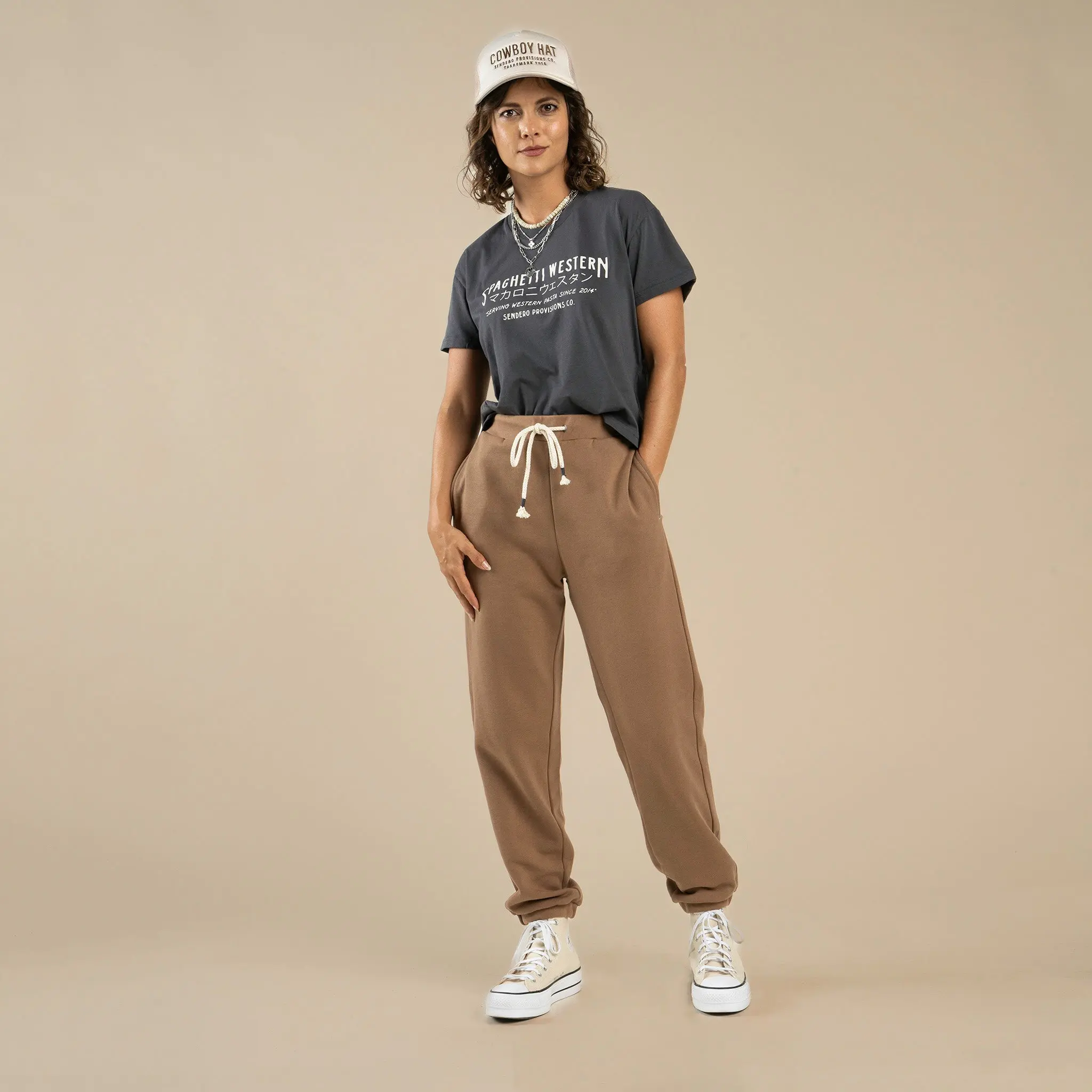 Women's Relaxed Sweatpant - Light Brown