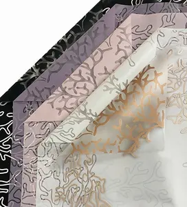 Coral Pattern Transparent Plastic Flower Wraps (pack of 20)