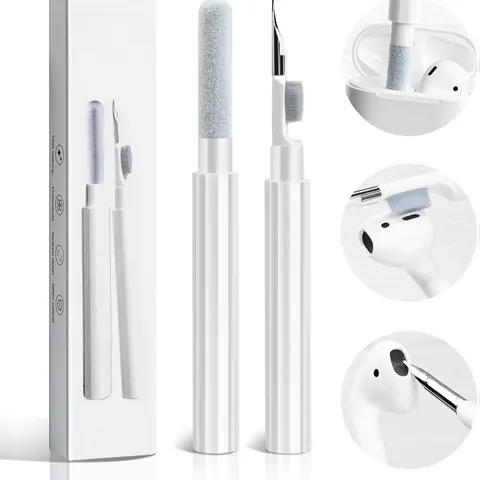 Airpod Cleaner Cleaning Tool Kit for Airpods Pro 1 2 3 Multi-Function Clean Pen with Soft Brush Flocking Sponge for Cleaning Bluetooth Earphones Headphones Charging Case Cell Phone Keyboard More Camera Smartphone
