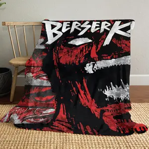 Berserk cartoon24 patterned printed blanket, a blanket for the living room, bedroom, office and lunch break, a portable blanket suitable for all four seasons, a holiday gift for family and friend