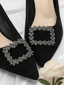 2pcs High-End Metal Rhinestone Square Detachable Shoe Buckles, Perfect for Heels, Elegant Gift for Friends, Party Decor, Wedding, Graduation