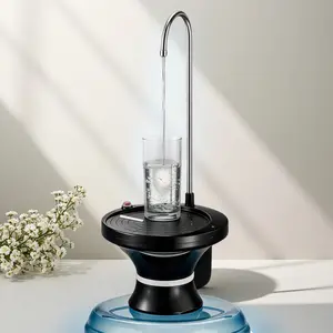 Water Bottle Pump, Smart Automatic Sensor Dispenser, Dual Purpose Design, Large Tray, Works with Various Water Jugs, Cups and Kettles for Home, Office and Rental