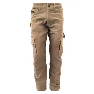 SALE Loose Fit Cargo Pants (Extra Wide) - Khaki Solid with Pads