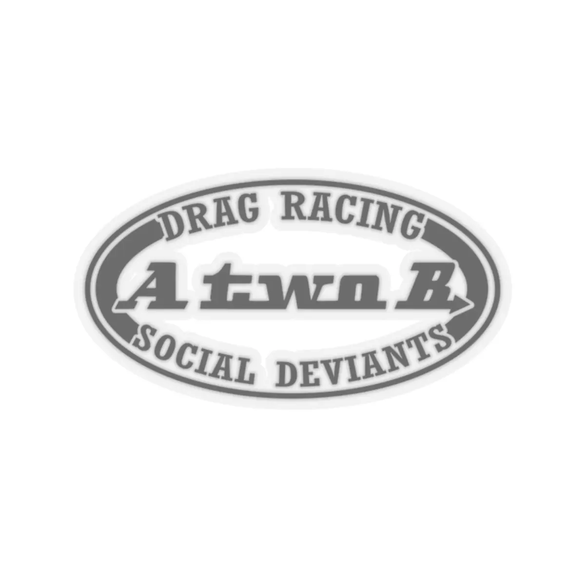 Oval A two B Kiss-Cut Stickers 3x3 Decor Decorative