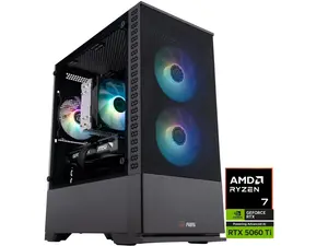 ABS Cyclone Ruby Gaming PC - Windows 11 - AMD Ryzen 7 9700X - GeForce RTX 5060 Ti - DLSS 4 - AI-Powered Performance - 32GB DDR5 6400MHz - 1TB M.2 SSD