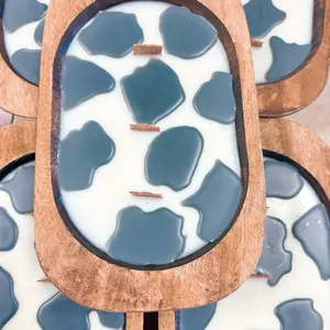 Cowprint Dough Bowl Candle