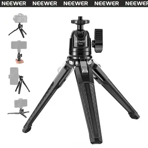 NEEWER TP29 Mini Metal Table Tripod with 360° Ball Head, Supports Vertical Recording and Handle, Portable Travel Tripod with 1/4 Inch Screw for Camera Mobile Phone Action Cam, Max. Load 3 kg