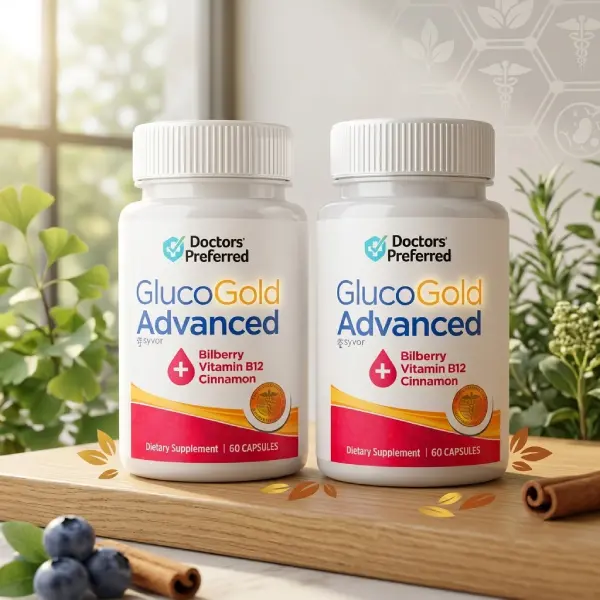 Gluco Gold Blood Balance Advanced Dietary Support Glycogen Supplement, 2-Pack for Blood Sugar & Metabolic Wellness