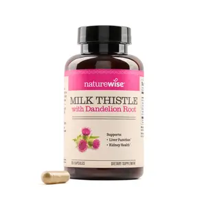 NatureWise Milk Thistle with Dandelion Root - Silymarin - Milk Thistle Supplement - Antioxidant Liver & Kidney Health Support Supplement - Vegan, Non-GMO, Gluten Free - USA Manufactured